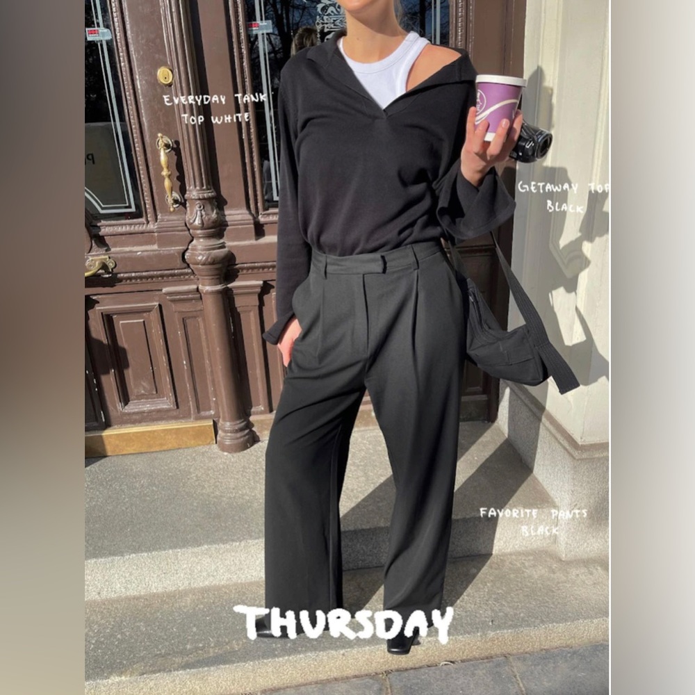Djerf Avenue Favorite Pants Black XS